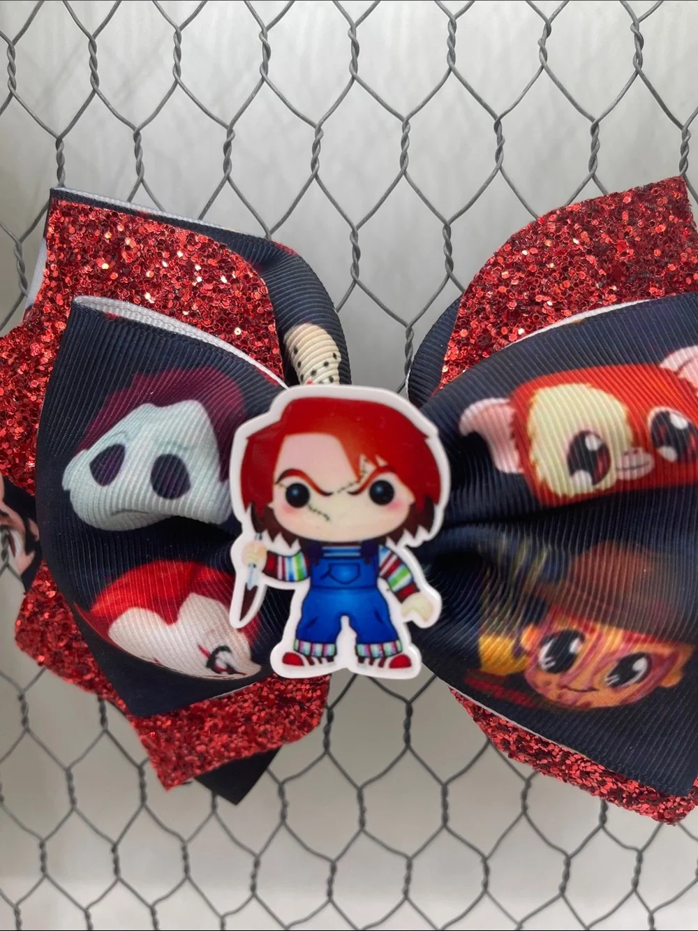 Handmade Horror Movie Inspired Hair Bow